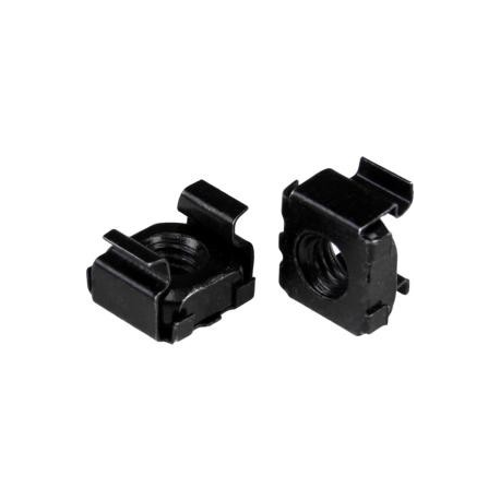 StarTech.com M6 Cage Nuts - 100 Pack, Black - M6 Mounting Cage Nuts for Server Rack & Cabinet (CABCAGENT62B) - Cage nuts - black (pack of 100) - for P / N: RACK-18U-20-WALL-OA, RACK-21U-20-WALL-OA, RACK-24U-20-WALL-OA, RK3236BKF, WALLMOUNT4 - 2