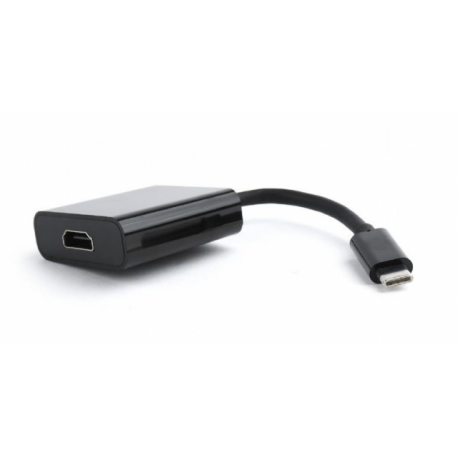 Cablexpert A-CM-HDMIF-01 - Adapter - USB-C male to HDMI female - 15 cm - double shielded - black - 4K support - 1