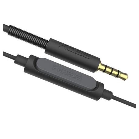 Koss KPH30i - Headphones with mic - on-ear - wired - 3.5 mm jack - black - 1