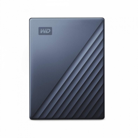 WD My Passport Ultra WDBFTM0040BBL - Hard drive - encrypted - 4 TB - external (portable) - USB 3.0 (USB-C connector) - 256-bit AES - blue - 1