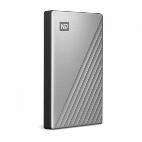 WD My Passport Ultra WDBC3C0020BSL - Hard drive - encrypted - 2 TB - external (portable) - USB 3.0 (USB-C connector) - 256-bit AES - silver - 1