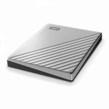WD My Passport Ultra WDBC3C0020BSL - Hard drive - encrypted - 2 TB - external (portable) - USB 3.0 (USB-C connector) - 256-bit AES - silver - 4