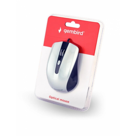 Gembird MUS-4B-01-BS - Mouse - optical - 4 buttons - wired - USB - black, silver - 2
