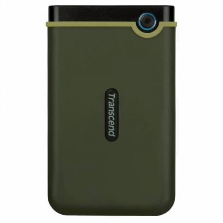 Transcend StoreJet 25M3 - Hard drive - 2 TB - external (portable) - 2.5" - USB 3.1 Gen 1 - 256-bit AES - military green - 3