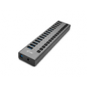 i-Tec USB 3.0 Charging HUB 16 port + Power Adapter 90 W - Hub - 16 x SuperSpeed USB 3.0 - desktop