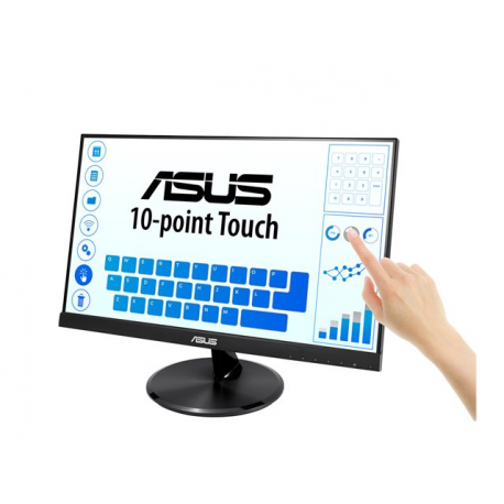 ASUS VT229H - LED monitor - 21.5" - touchscreen - 1920 x 1080 Full HD (1080p) - IPS - 250 cd / m² - 1000:1 - 5 ms - HDMI, VGA - speakers - black - 3