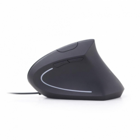 Gembird MUS-ERGO-01 - Vertical mouse - ergonomic - optical - 6 buttons - wired - USB - black - 2