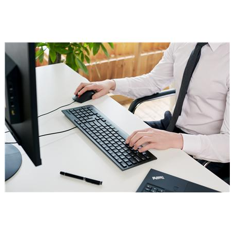 Lenovo Essential Wired Combo - Keyboard and mouse set - USB - Lithuanian - for ThinkCentre M80t Gen 3; ThinkCentre neo 50; ThinkPad T14s Gen 3; V50t Gen 2-13 - 4