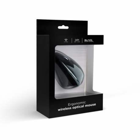 Gembird MUSW-ERGO-01 - Vertical mouse - ergonomic - right-handed - 6 buttons - wireless - 2.4 GHz - USB wireless receiver - black - 5
