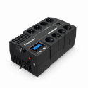 CyberPower BRICs LCD Series BR1200ELCD - UPS - AC 220 / 230 / 240 V - 720 Watt - 1200 VA - USB - output connectors: 8 - France