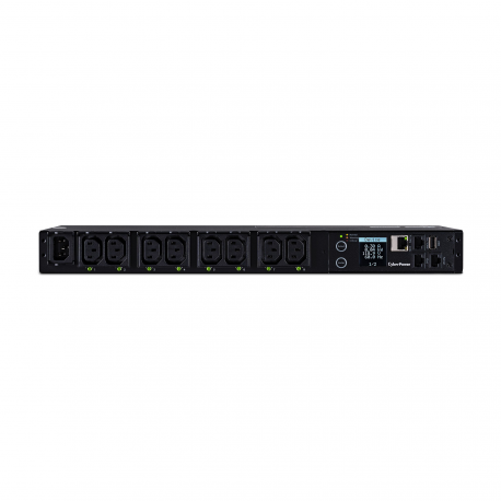 CyberPower Switched Series PDU41004 - Power distribution unit (rack-mountable) - AC 100-240 V - 1-phase - Ethernet, serial - input: IEC 60320 C14 - output connectors: 8 (IEC 60320 C13) - 1U - 3.05 m cord - black - 0