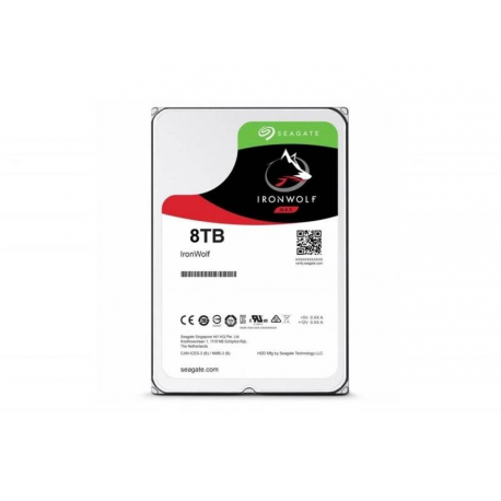 Seagate IronWolf ST8000VN004 - Hard drive - 8 TB - internal - 3.5" - SATA 6Gb / s - 7200 rpm - buffer: 256 MB - 0