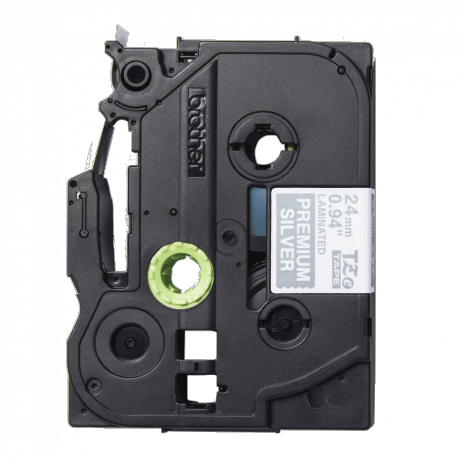 Brother TZePR955 - White print on premium glitter silver - Roll (2.4 cm x 8 m) 1 roll(s) laminated tape - for PT2430PC, PT2730, PT2730VP, PT9600, PTD600, PTD600VP, PTD800W, PTH500LI, PTP700, PTP710BT, PTP750W - 0