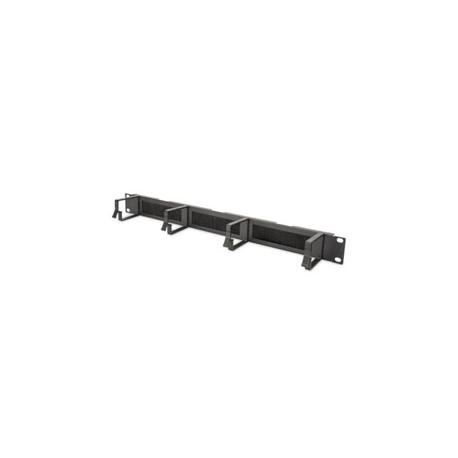 DIGITUS Professional DN-97663 - Cable management panel with rings - rack mountable - black, RAL 9005 - 1U - 19" - 0