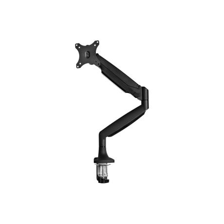 StarTech.com Desk Mount Monitor Arm, Heavy Duty Ergonomic VESA Monitor Arm, Single Display up to 9kg, Full Motion, Height Adjustable, Articulating, Aluminum, C-Clamp / Grommet, Black - Small Footprint Design (ARMPIVOTHDB) - Mounting kit - for LCD display (adjustable arm) - heavy duty aluminium - black - screen size: 13.1"-32" - desk-mountable - for P / N: MONPROTECT - 3