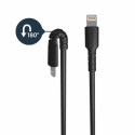 StarTech.com 1m(3 ft) Durable Black USB-A to Lightning Cable, Heavy Duty Rugged Aramid Fiber USB Type A to Lightning Charger / Sync Power Cord, Apple MFi Certified iPad / iPhone 12 Pro Max - iPhone 7 / 8 / 11 / 11 Pro (RUSBLTMM1MB) - Lightning cable - USB male straight to Lightning male straight - 1 m - double shielded - black - for Apple iPad / iPhone / iPod (Lightning)