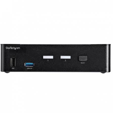StarTech.com 2 Port DisplayPort KVM Switch, 4K 60Hz, Single Display, Dual Port UHD DP 1.2 USB KVM Switch with Integrated USB 3.0 Hub and Audio, Dell, HP, Apple, Lenovo, TAA Compliant - Keyboard / Video / Mouse Switch (SV231DPU34K) - KVM  /  audio  /  USB switch - 2 x KVM  /  audio  /  USB - desktop - TAA Compliant - 1