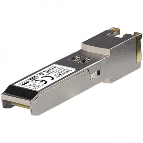 StarTech.com HPE 813874-B21 Compatible SFP+ Module, 10GBASE-T, SFP to RJ45 Cat6 / Cat5e, 10GE Gigabit Ethernet SFP+, RJ-45 (Copper) 30m, HPE BladeSystem, c-Class, Mini GBIC SFP+ Transceiver - Lifetime Warranty (813874B21ST) - SFP+ transceiver module (equivalent to: HP 813874-B21) - 10 GigE - 10GBase-T - RJ-45 - up to 30 m - 0