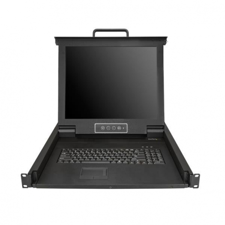 StarTech.com Rackmount KVM Console, Single Port VGA KVM with 19" LCD Monitor for Server Rack, Fully Featured Universal 1U LCD KVM Drawer with Cables & Hardware, USB Support, 50,000 MTBF - LCD KVM Concole Drawer (RKCONS1901) - KVM console - USB - 19" - rack-mountable - 1280 x 1024 - 250 cd / m² - 1000:1 - VGA - black - 1U - 3