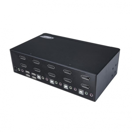 StarTech.com DisplayPort KVM - 4 port - 4K 60Hz - Dual Monitor KVM - DisplayPort Switch - KVM DisplayPort - Desktop KVM Switch (SV431DPDDUA2) - KVM / audio / USB switch - 4 x KVM / audio / USB - 1 local user - desktop, rack-mountable - 0