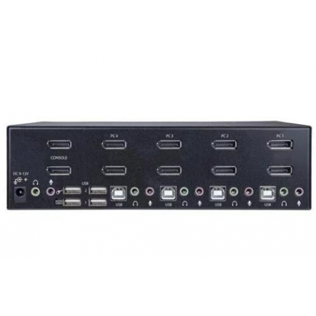 StarTech.com DisplayPort KVM - 4 port - 4K 60Hz - Dual Monitor KVM - DisplayPort Switch - KVM DisplayPort - Desktop KVM Switch (SV431DPDDUA2) - KVM / audio / USB switch - 4 x KVM / audio / USB - 1 local user - desktop, rack-mountable - 2