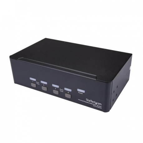 StarTech.com DisplayPort KVM - 4 port - 4K 60Hz - Dual Monitor KVM - DisplayPort Switch - KVM DisplayPort - Desktop KVM Switch (SV431DPDDUA2) - KVM / audio / USB switch - 4 x KVM / audio / USB - 1 local user - desktop, rack-mountable - 3