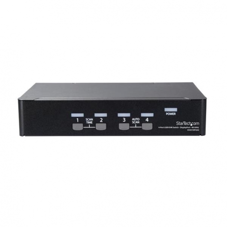 StarTech.com 4 Port DisplayPort KVM Switch, 4K 60Hz, Single Display, Dual Port UHD DP 1.2 USB KVM Switch with Integrated USB 2.0 Hub and Audio, Dell, HP, Apple, Lenovo, TAA Compliant - Keyboard / Video / Mouse Switch (SV431DPUA2) - KVM / audio switch - 4 x KVM / audio - 1 local user - desktop - AC 100 - 240 V - 1