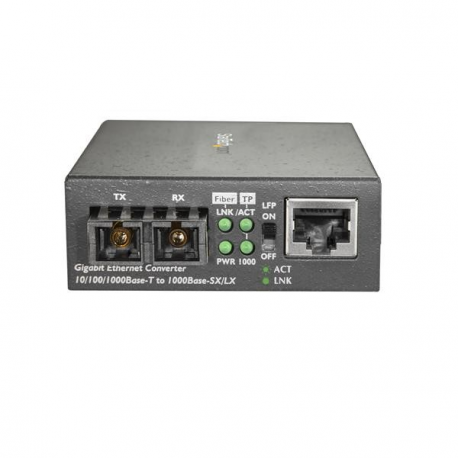 StarTech.com Multimode SC Fiber Media Converter for 10 / 100 / 1000 Network, 550m Range, Gigabit Ethernet, 850nm, Full Duplex Gigabit Ethernet Media Converter, Fiber Optic Media Converter - Ethernet Over Fiber (MCMGBSCMM055) - Fibre media converter - GigE - over fibre optic - 1000Base-SX, 100Base-TX, 1000Base-T - RJ-45 / SC multi-mode - up to 550 km - 850 nm - 1