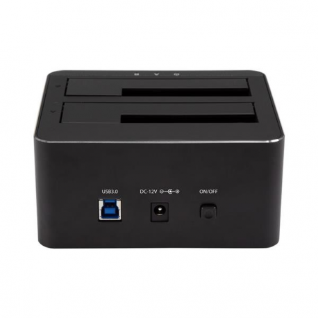 StarTech.com Dual Bay SATA HDD Docking Station - for 2 x 2.5 / 3.5" SATA SSD / HDD - Hot Swap - Hard Drive Docking Station - SSD Dock - HDD docking station - bays: 2 - 2.5", 3.5" - SATA 6Gb / s - USB 3.0 - black - for P / N: SVA12M5NA - 0