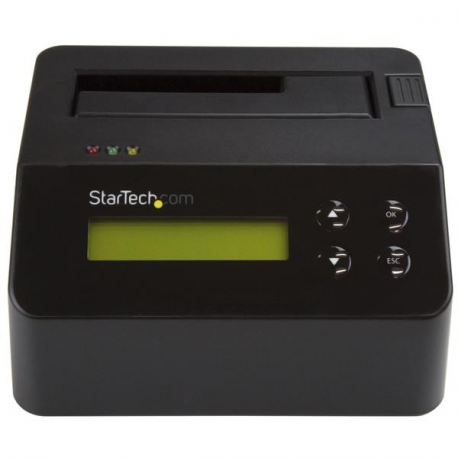 StarTech.com USB 3.0 Hard Drive Eraser Dock for 2.5" & 3.5" SATA SSD HDD + 4Kn Drive - LCD / RS232 - Secure Erase HDD Wiper Docking Station (SDOCK1EU3P2) - Hard drive eraser - 2.5" / 3.5" - SATA 6Gb / s - black - for P / N: SVA12M5NA - 0