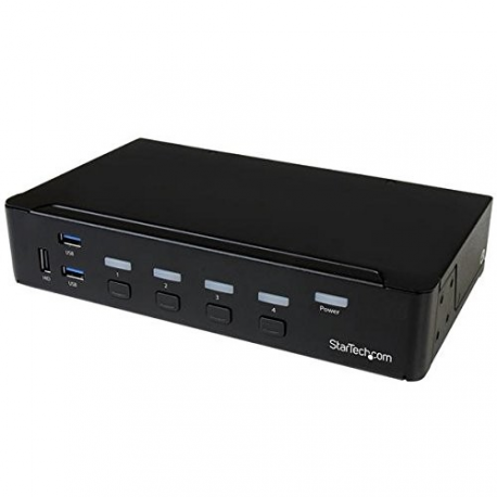 StarTech.com 4 Port HDMI KVM - HDMI KVM Switch - 1080p - USB 3.0 & Audio Support - KVM Video Switch (SV431HDU3A2) - KVM / USB switch - 4 x KVM / audio / USB + 3 x SuperSpeed USB - 1 local user - rack-mountable - AC 120 / 230 V / DC 9 - 12 V - for P / N: SV431RACK - 1