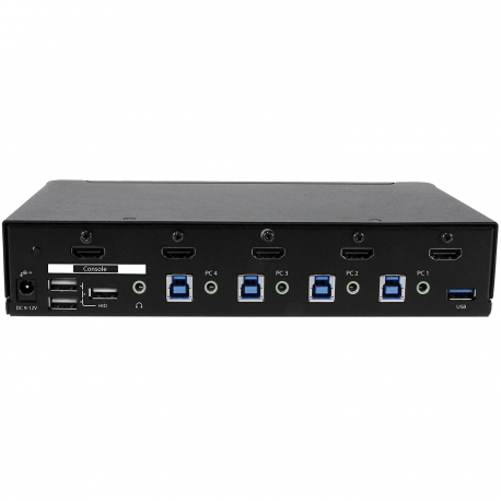 StarTech.com 4 Port HDMI KVM - HDMI KVM Switch - 1080p - USB 3.0 & Audio Support - KVM Video Switch (SV431HDU3A2) - KVM / USB switch - 4 x KVM / audio / USB + 3 x SuperSpeed USB - 1 local user - rack-mountable - AC 120 / 230 V / DC 9 - 12 V - for P / N: SV431RACK - 2