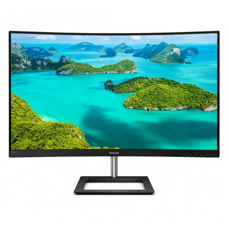 Philips E-line 272E1CA - LED monitor - curved - 27" - 1920 x 1080 Full HD (1080p) @ 75 Hz - VA - 250 cd / m² - 3000:1 - 4 ms - HDMI, VGA, DisplayPort - speakers - textured black - 0
