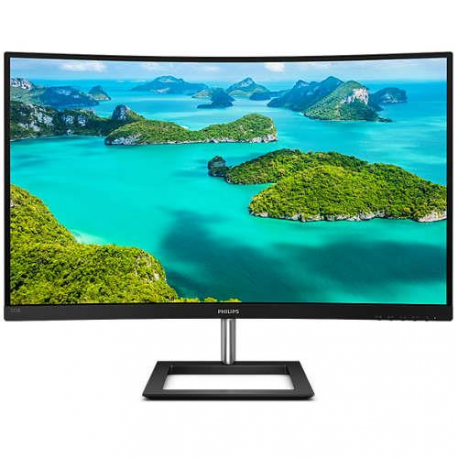 Philips E-line 325E1C - LED monitor - curved - 32" (31.5" viewable) - 2560 x 1440 QHD @ 75 Hz - VA - 250 cd / m² - 3000:1 - 4 ms - HDMI, VGA, DisplayPort - textured black - 0