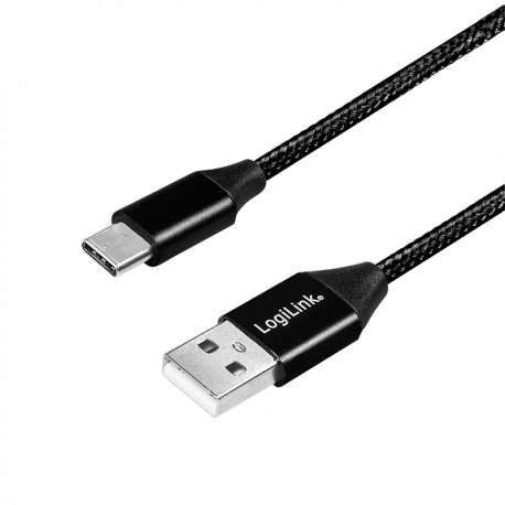 LogiLink - USB cable - USB-C (M) to USB (M) - USB 2.0 - 5 V - 3 A - 1 m - black - 0