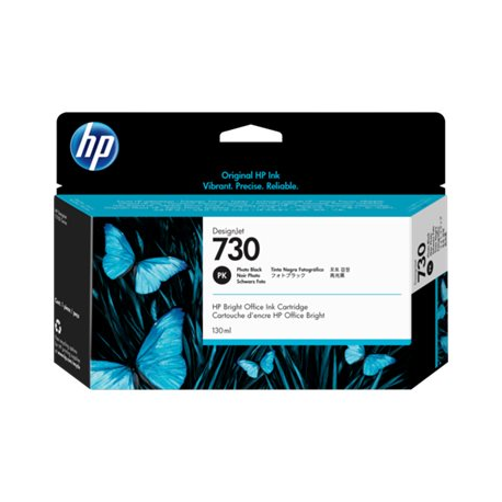 HP 730 - 130 ml - photo black - original - DesignJet - ink cartridge - for DesignJet SD Pro MFP, T1600, T1600dr, T1700, T1700dr, T2600, T2600dr - 0