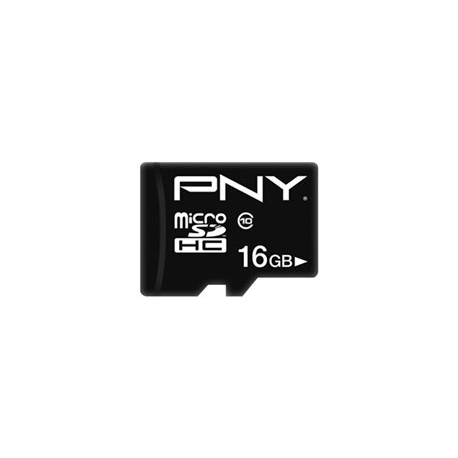 PNY Performance Plus - Flash memory card - 16 GB - Class 10 - microSDHC - 0