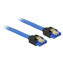 DeLOCK - SATA cable - Serial ATA 150 / 300 / 600 - SATA (R) to SATA (R) - 20 cm - latched - blue