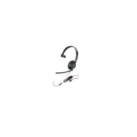 Poly Blackwire 5210 - 5200 Series - headset - on-ear - wired - 3.5 mm jack, USB-C - Certified for Microsoft Teams - 0