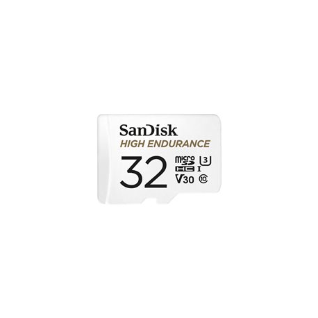 SanDisk High Endurance - Flash memory card (microSDHC to SD adapter included) - 32 GB - Video Class V30 / UHS-I U3 / Class10 - microSDHC UHS-I - 0