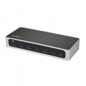 StarTech.com 7 Port USB C Hub with Fast Charge Port, USB-C to 5x USB-A 2x USB-C USB 3.0 (USB 3.1 / 3.2 Gen 1 SuperSpeed 5Gbps), Self Powered Type-C Hub w / Power Adapter, Desktop / Laptop Hub - Windows / macOS / Linux (HB30C5A2CSC) - Hub - 5 x SuperSpeed USB 3.0 + 2 x USB-C - desktop