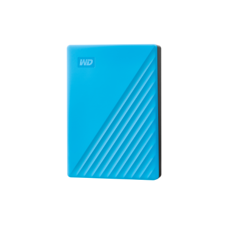 WD My Passport WDBPKJ0040BBL - Hard drive - encrypted - 4 TB - external (portable) - USB 3.2 Gen 1 - 256-bit AES - blue - 0
