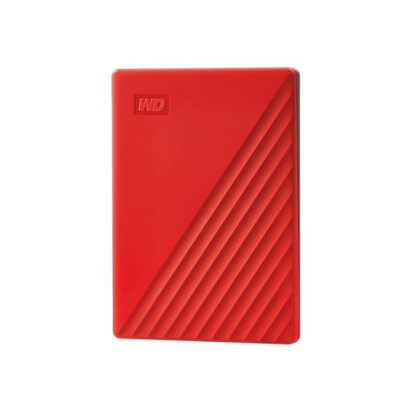 WD My Passport WDBYVG0020BRD - Hard drive - encrypted - 2 TB - external (portable) - USB 3.2 Gen 1 - 256-bit AES - red - 1