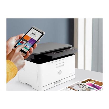 HP Color Laser MFP 178nw - Multifunction printer - colour - laser - A4 (210 x 297 mm) (original) - A4 / Letter (media) - up to 18 ppm (copying) - up to 18 ppm (printing) - 150 sheets - USB 2.0, LAN, Wi-Fi(n) - 9