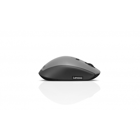 Lenovo ThinkBook Wireless Media - Mouse - ergonomic - right-handed - optical - 6 buttons - wireless - 2.4 GHz - USB wireless receiver - black - for ThinkCentre M80t Gen 3; ThinkCentre neo 50; ThinkPad T14s Gen 3; V50t Gen 2-13 - 4