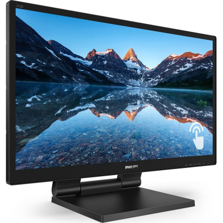 Philips B Line 242B9T - LED monitor - 24" (23.8" viewable) - touchscreen - 1920 x 1080 Full HD (1080p) @ 60 Hz - IPS - 250 cd / m² - 1000:1 - 5 ms - HDMI, DVI-D, VGA, DisplayPort - speakers - black texture - 1