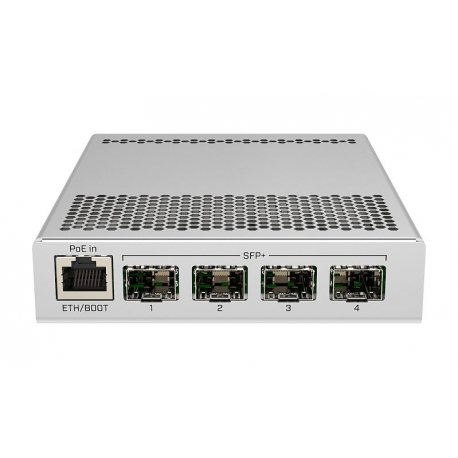 MikroTik CRS305-1G-4S+IN - Switch - 4 x SFP+ + 1 x 10 / 100 / 1000 (PoE) - desktop - PoE+ - DC power - 2