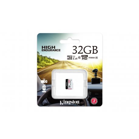Kingston High Endurance - Flash memory card - 32 GB - A1 / UHS-I U1 / Class10 - microSDHC UHS-I - 2