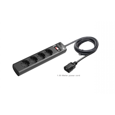 APC UPS Power Strip PZ42I-GR - Power strip (rack-mountable  /  external) - AC 230 V - 2500 Watt - input: IEC 60320 C14 - output connectors: 4 (CEE 7 / 3) - 1.5 m cord - for P / N: SMC1000IC, SMT750IC, SMT750RMI2UC - 7