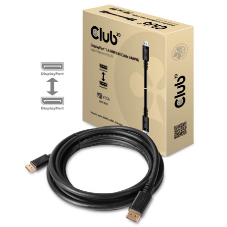 Club 3D - DisplayPort cable - DisplayPort (M) to DisplayPort (M) - DisplayPort 1.4 - 4 m - black - 6